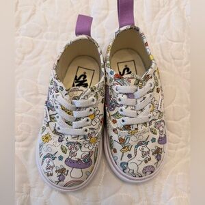 Vans Kids Unicorn Print Sneakers - White and Multicolor